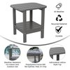Flash Furniture Gray 2 Tier Adirondack Style Patio Side Table LE-HMP-1035-1517H-GY-GG